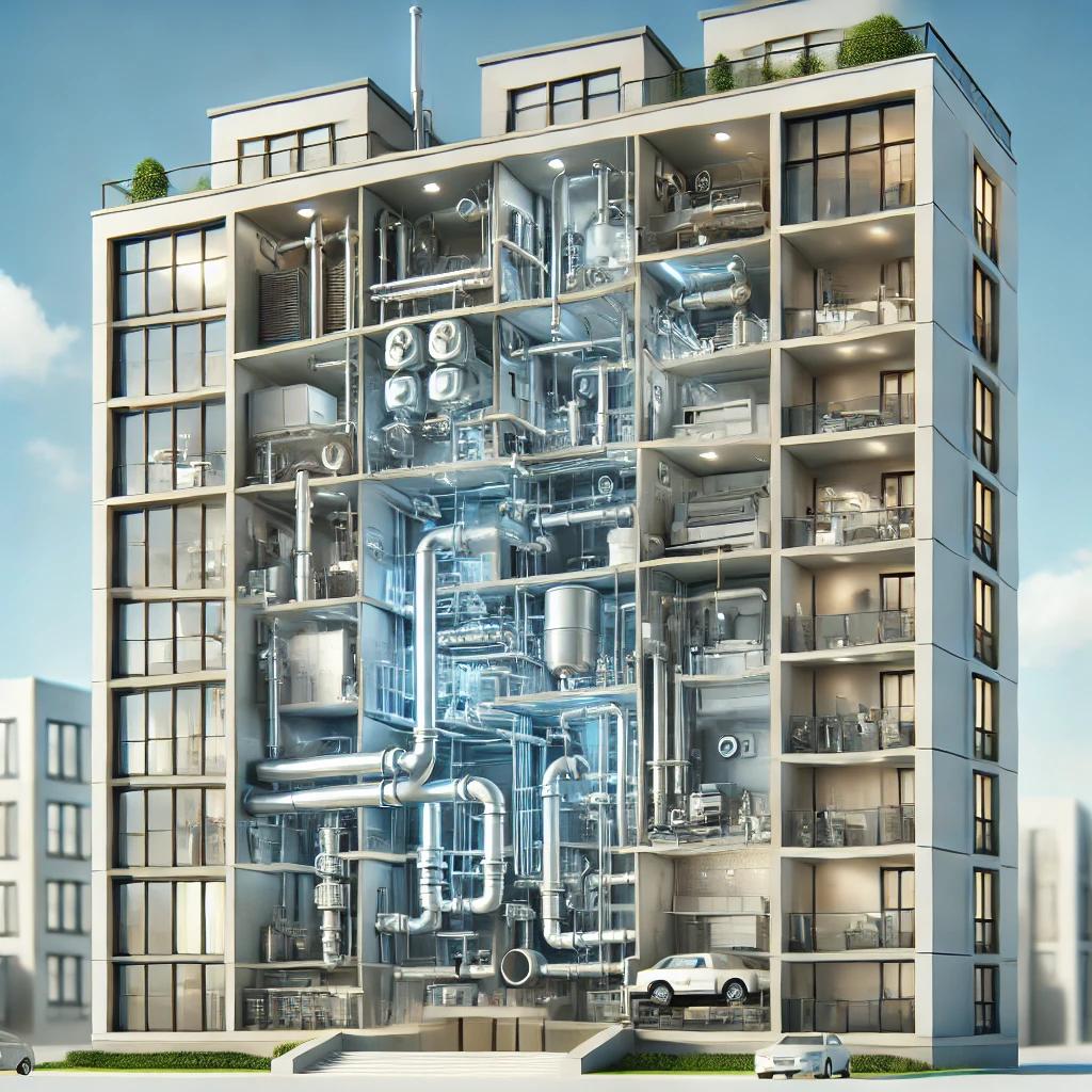 bajantes de un edificio