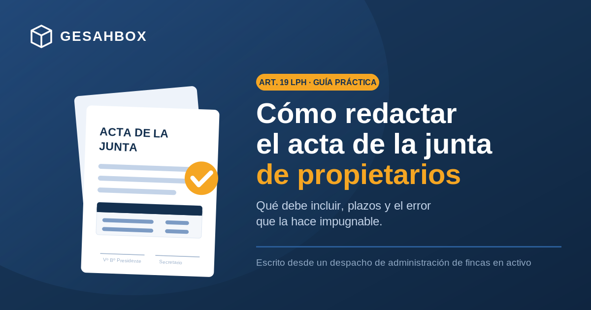 Blog 1 Cómo redactar un acta de junta de propietarios